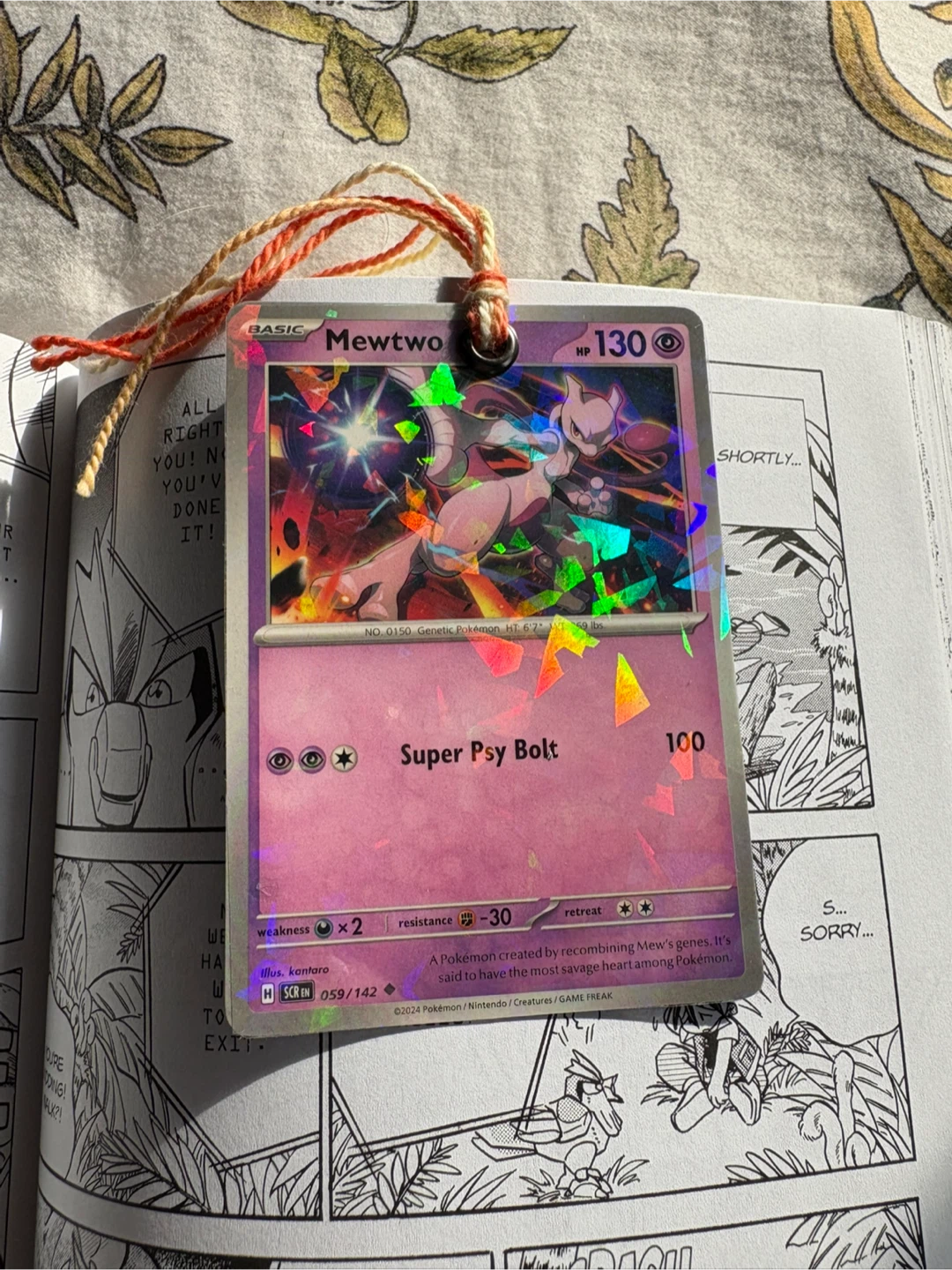 POKEMON CARD BOOKMARK! MEWTWO *CUSTOM/HANDMADE
