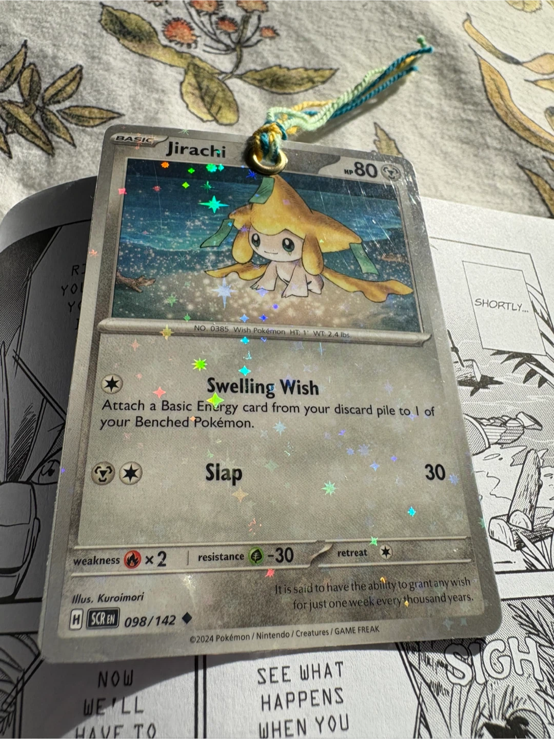 POKEMON CARD BOOKMARK! JIRACHI! *CUSTOM/HANDMADE