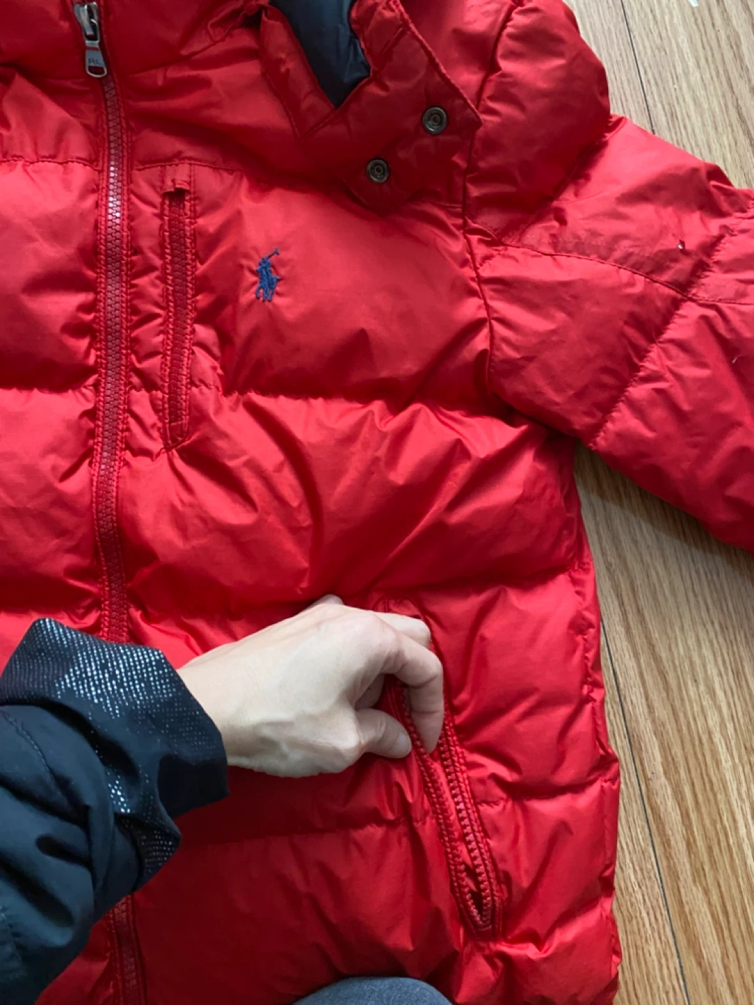 Ralph Lauren Red Down Puffer Kids Jacket - photo 4