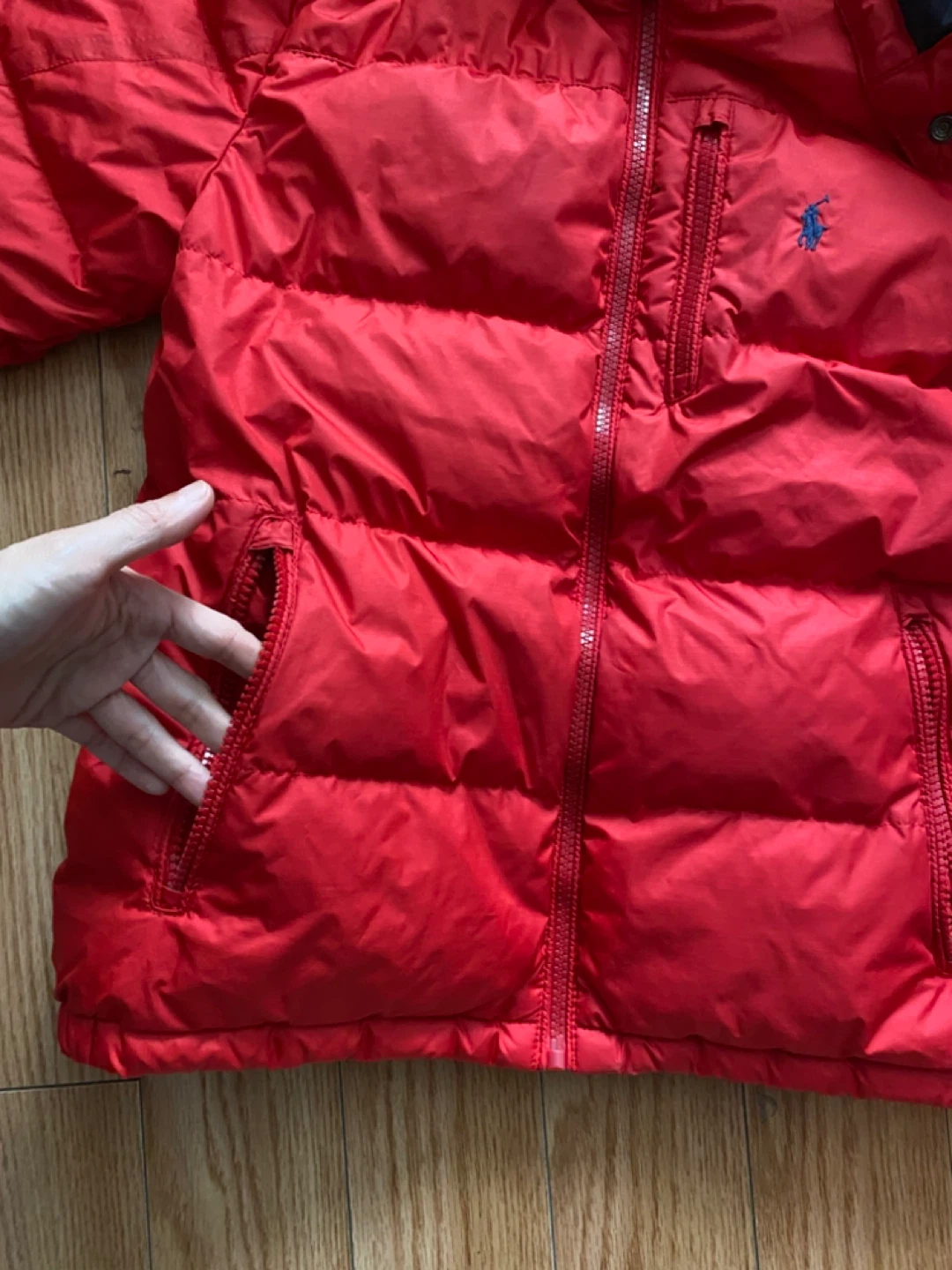 Ralph Lauren Red Down Puffer Kids Jacket - photo 3
