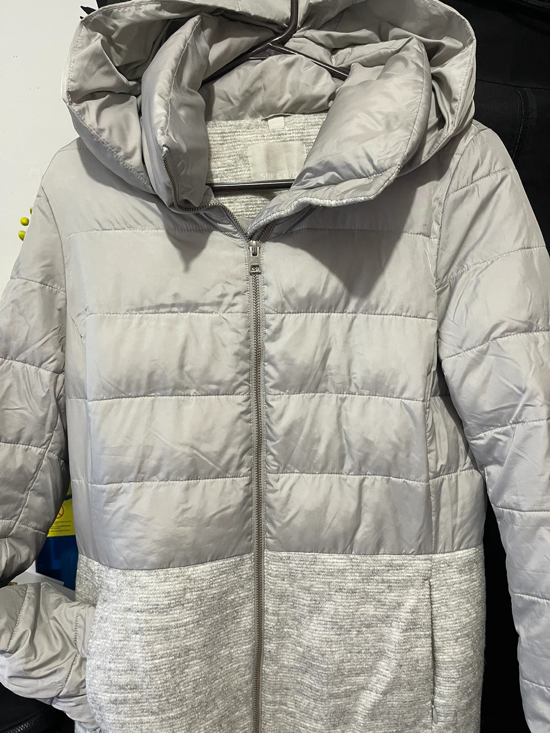 Soia & Kyo Down Puffer Coat - Light Grey - photo 4