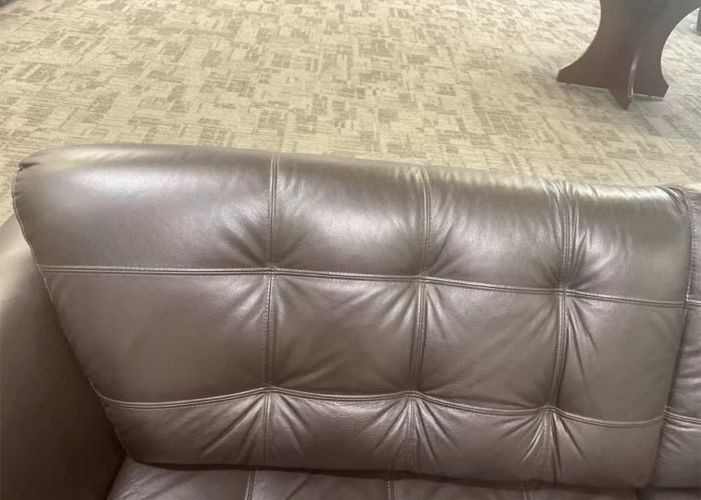 Genuine top grain Leather Sofa - Brown - photo 3