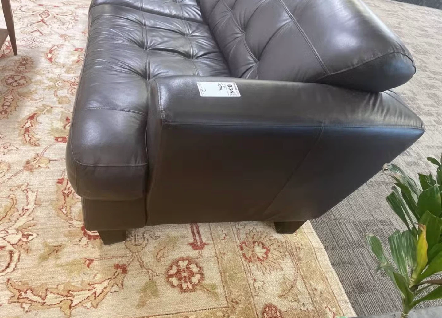 Genuine top grain Leather Sofa - Brown - photo 4