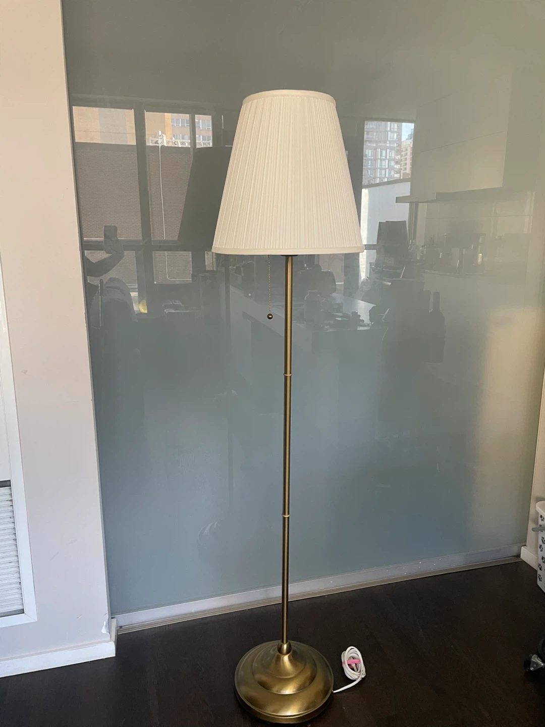 Floor Lamp with White Shade