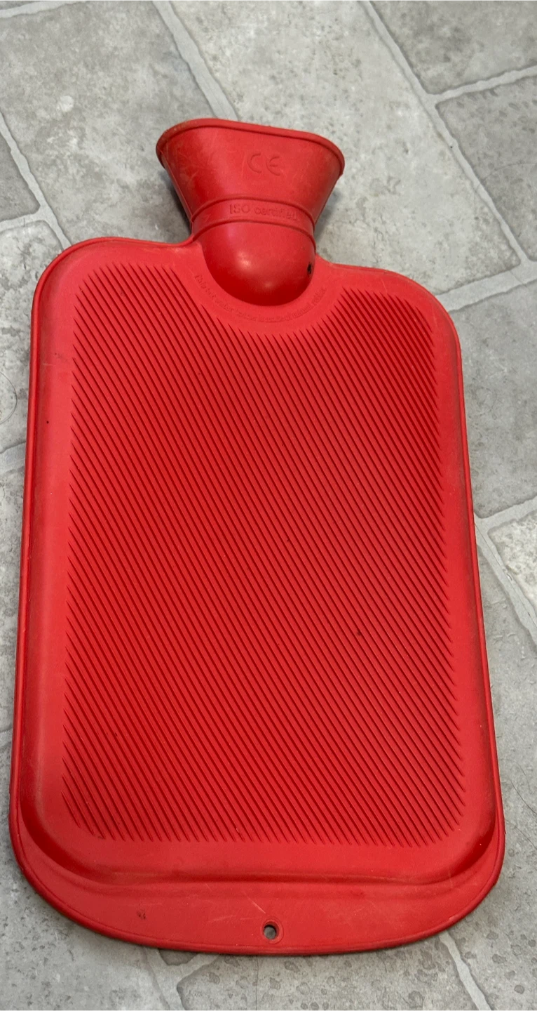 Red Rubber Hot Water Bottle