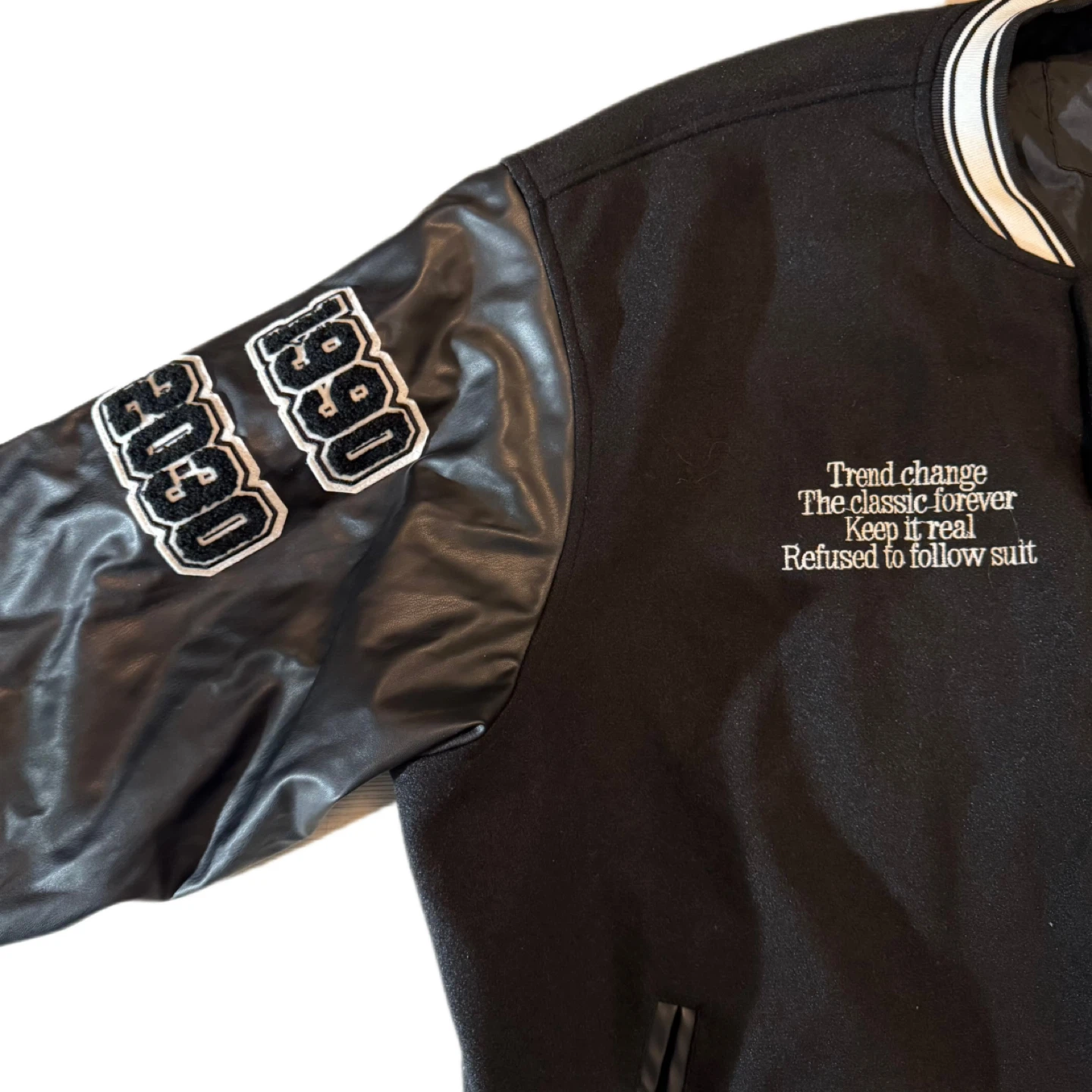 Black Oversized Varsity Jacket – Tag 6XL , Used - photo 3