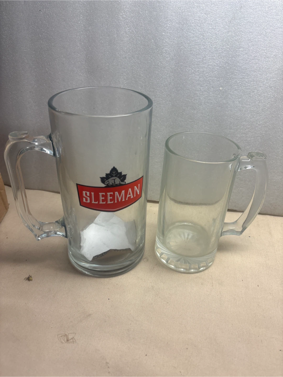 Sleeman Clear Glass Beer Mugs
