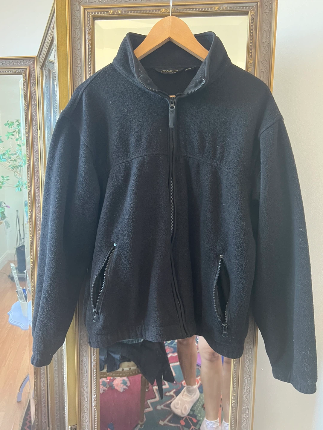 Eddie Bauer Black Fleece Jacket - Size M