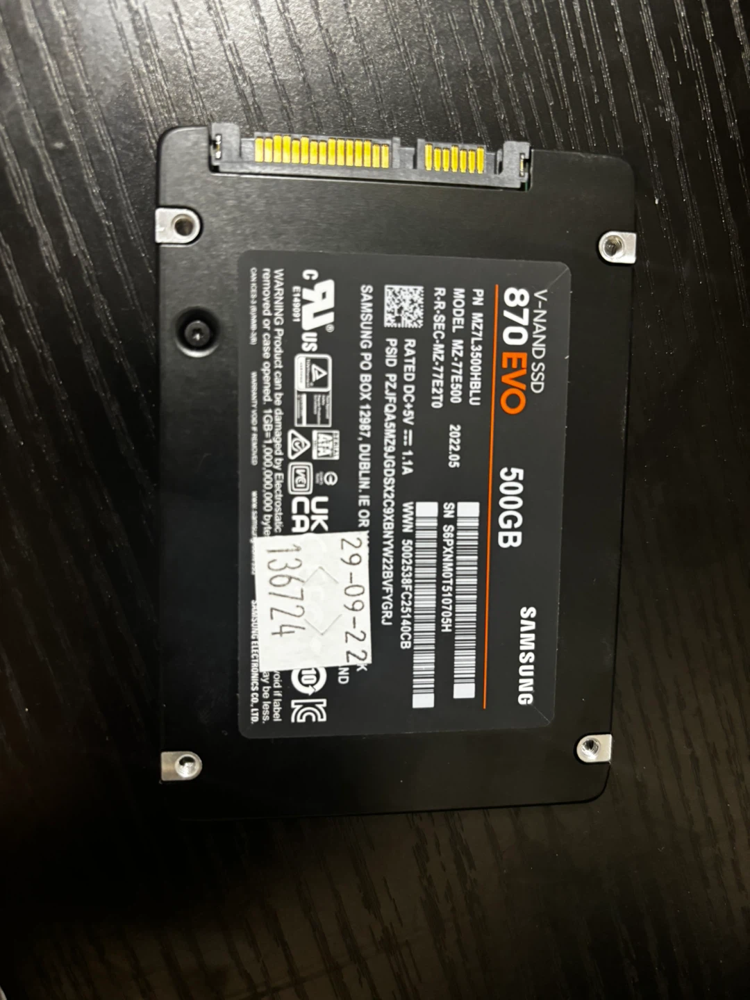 Samsung 870 EVO 500GB SSD