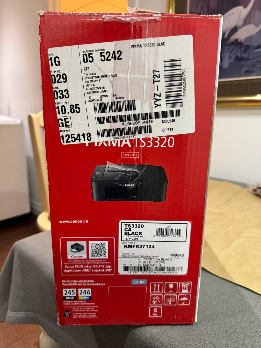 Canon PIXMA TS3320 Black Printer - New in Box!