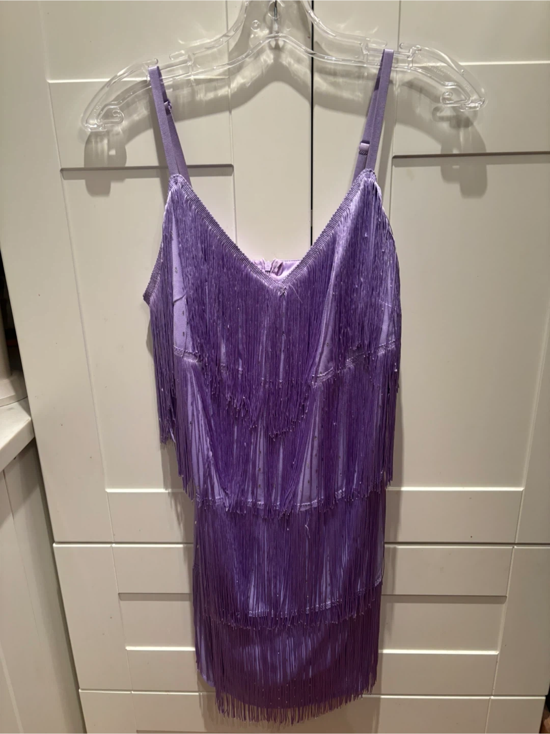 Purple Fringe Dress - size S. Great for dancing