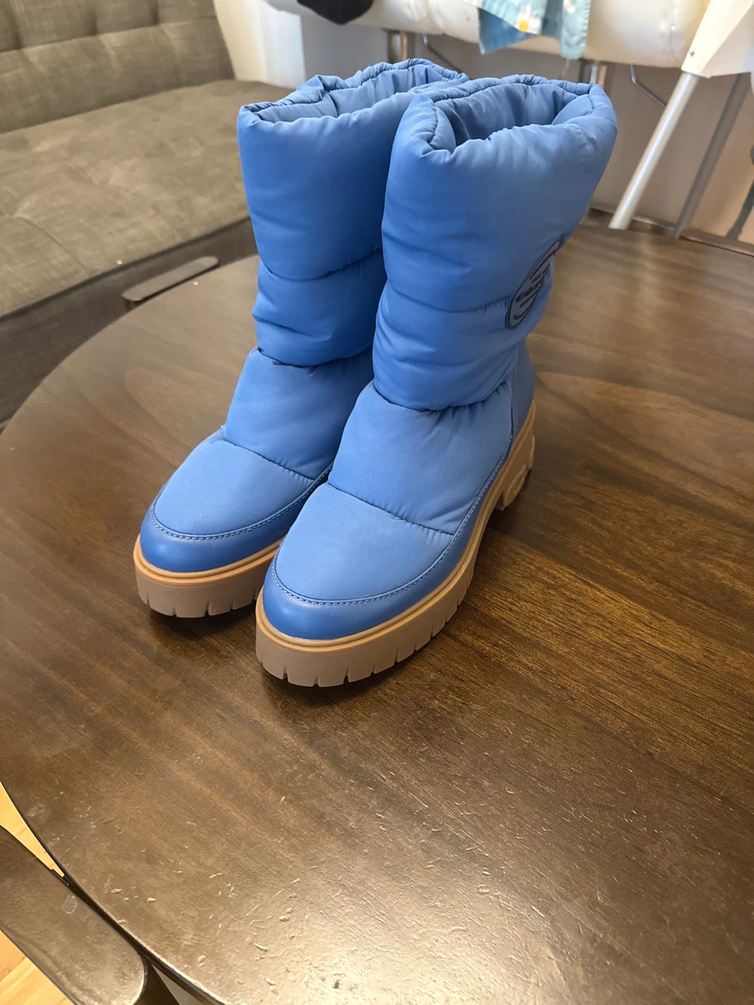 Coach Puffer Boots, Size 8.5, Blue - photo 3