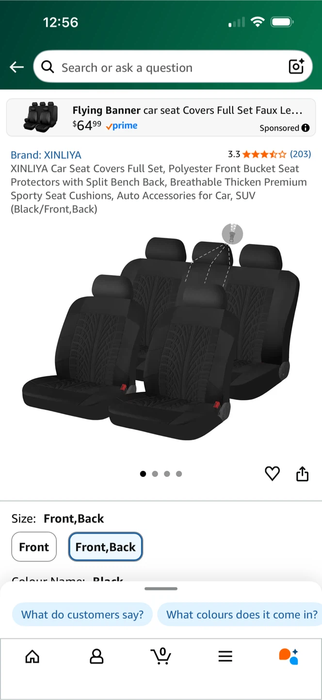 XINLIYA Car Seat Cover - Black - photo 2