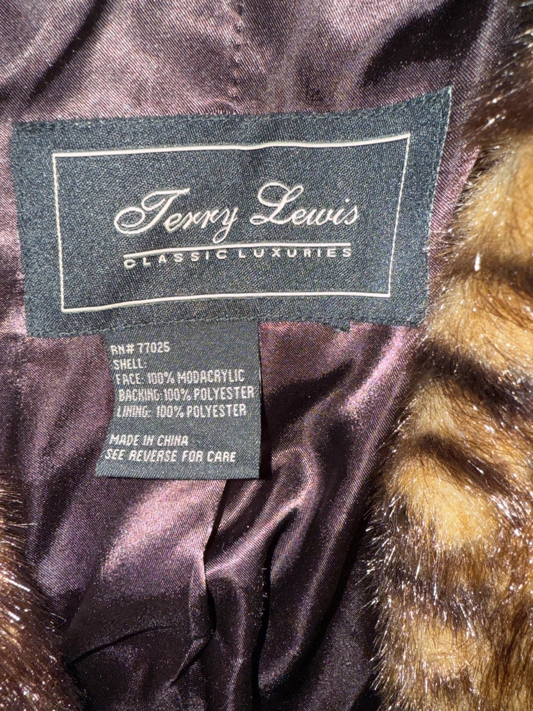 Terry Lewis Faux Fur Coat - photo 2