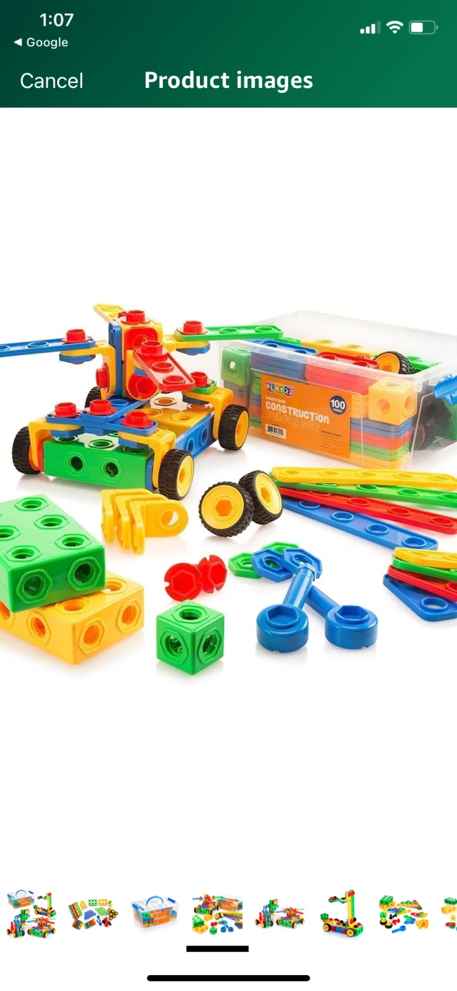 100 pcs Playbees Construction Toy Set Building Blocks - photo 2