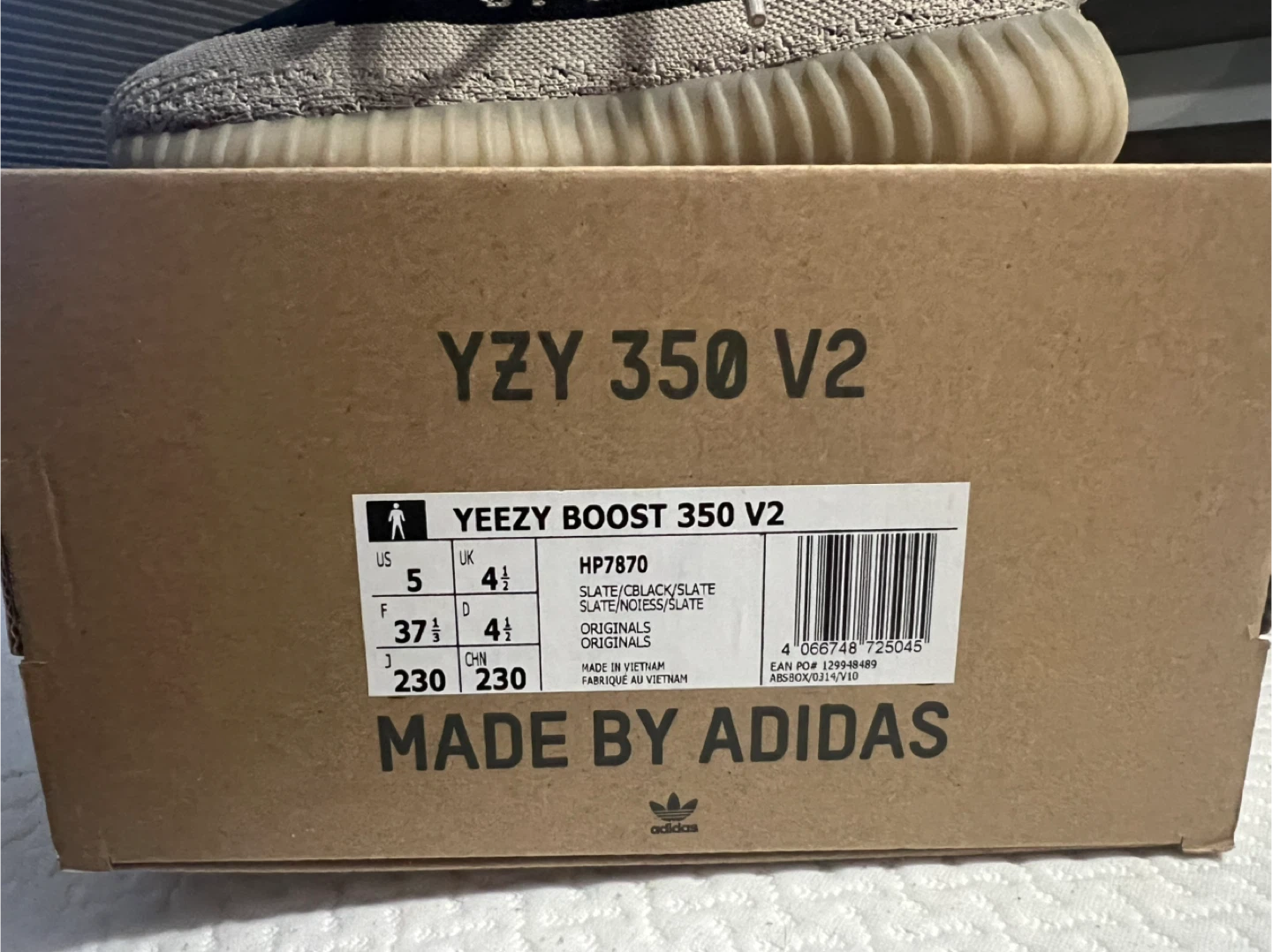 Adidas Yeezy Boost 350 V2 Slate US 5 - photo 5
