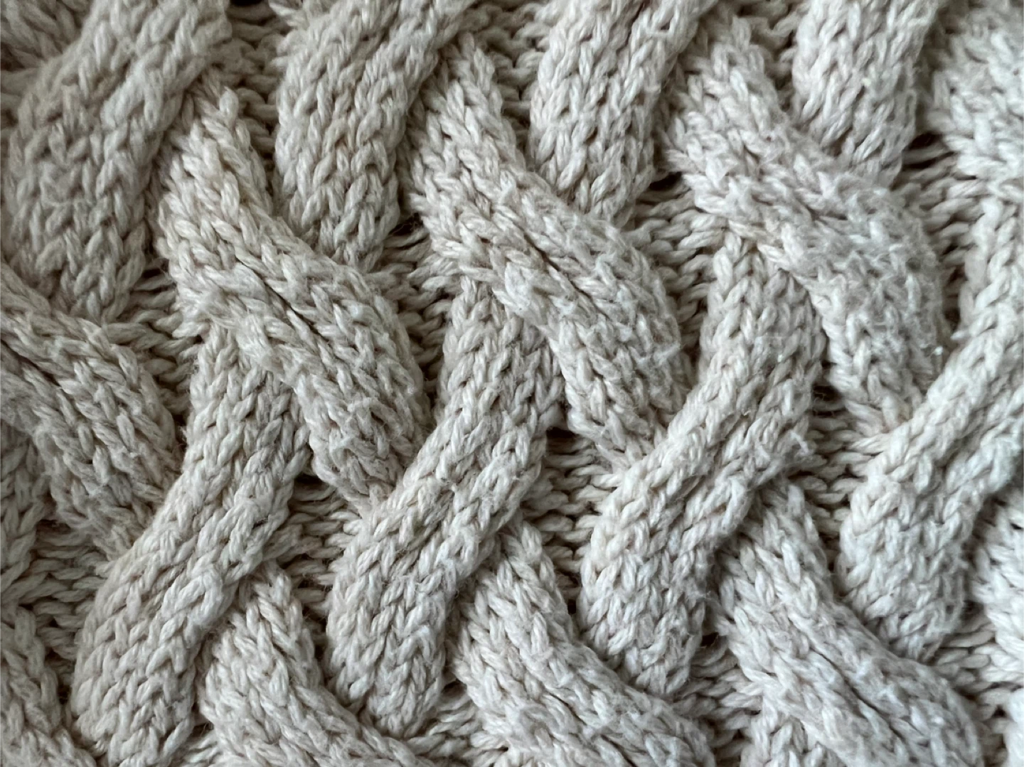 Hand made-Cable Knit Cream Sweater - photo 4