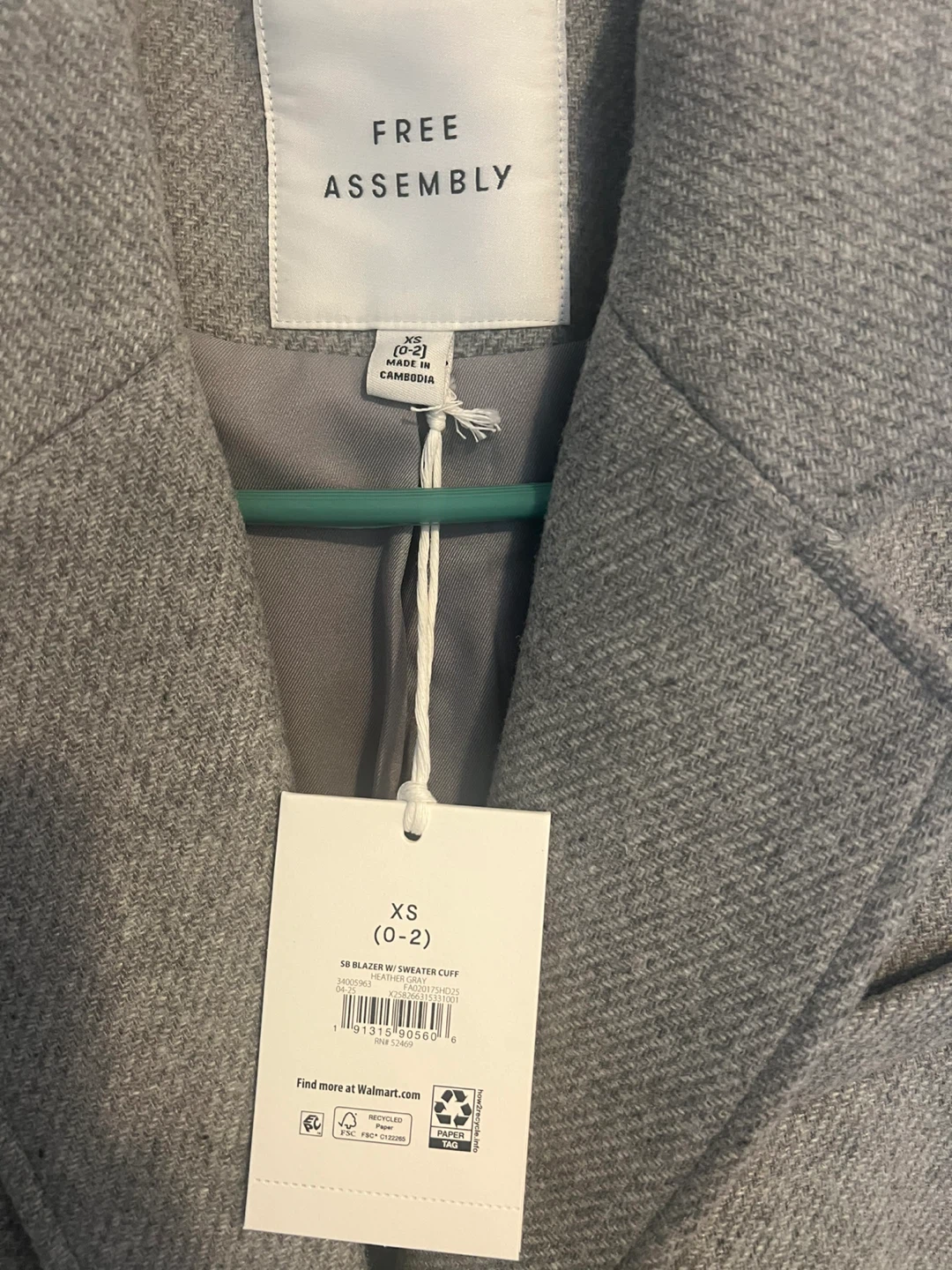 New Free Assembly Blazer XS with Sweater Cuff - photo 3