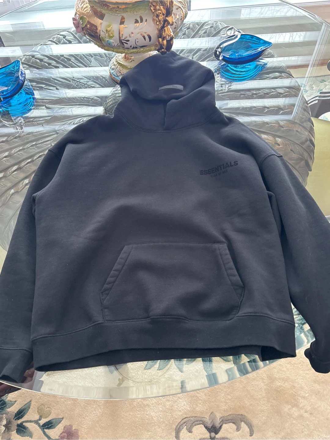 Essentials Fear of God Black Hoodie