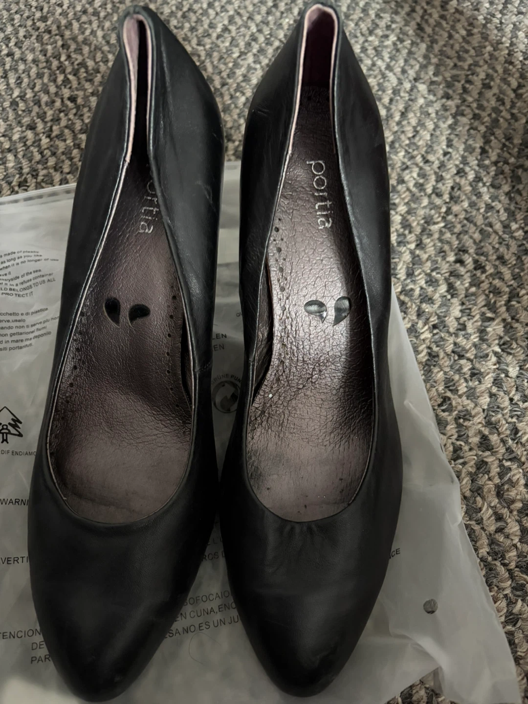 Portia Black Heels - Size 8