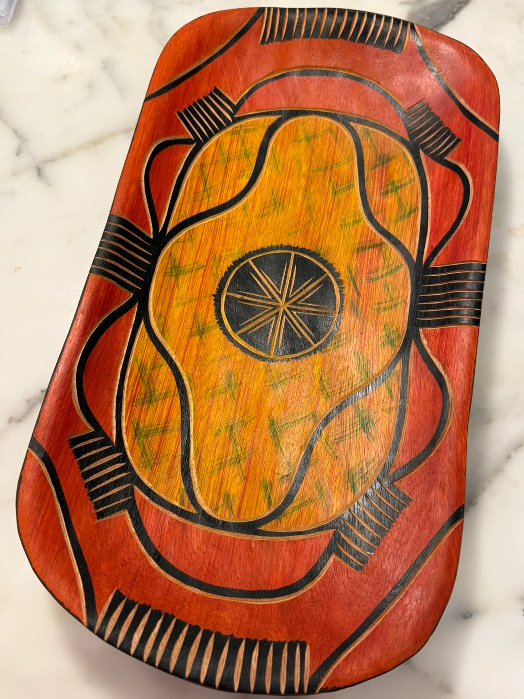 Hand Carved Wooden Tray