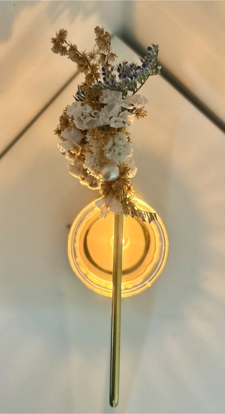 Decorative Candle Holder with Floral Accent - photo 4