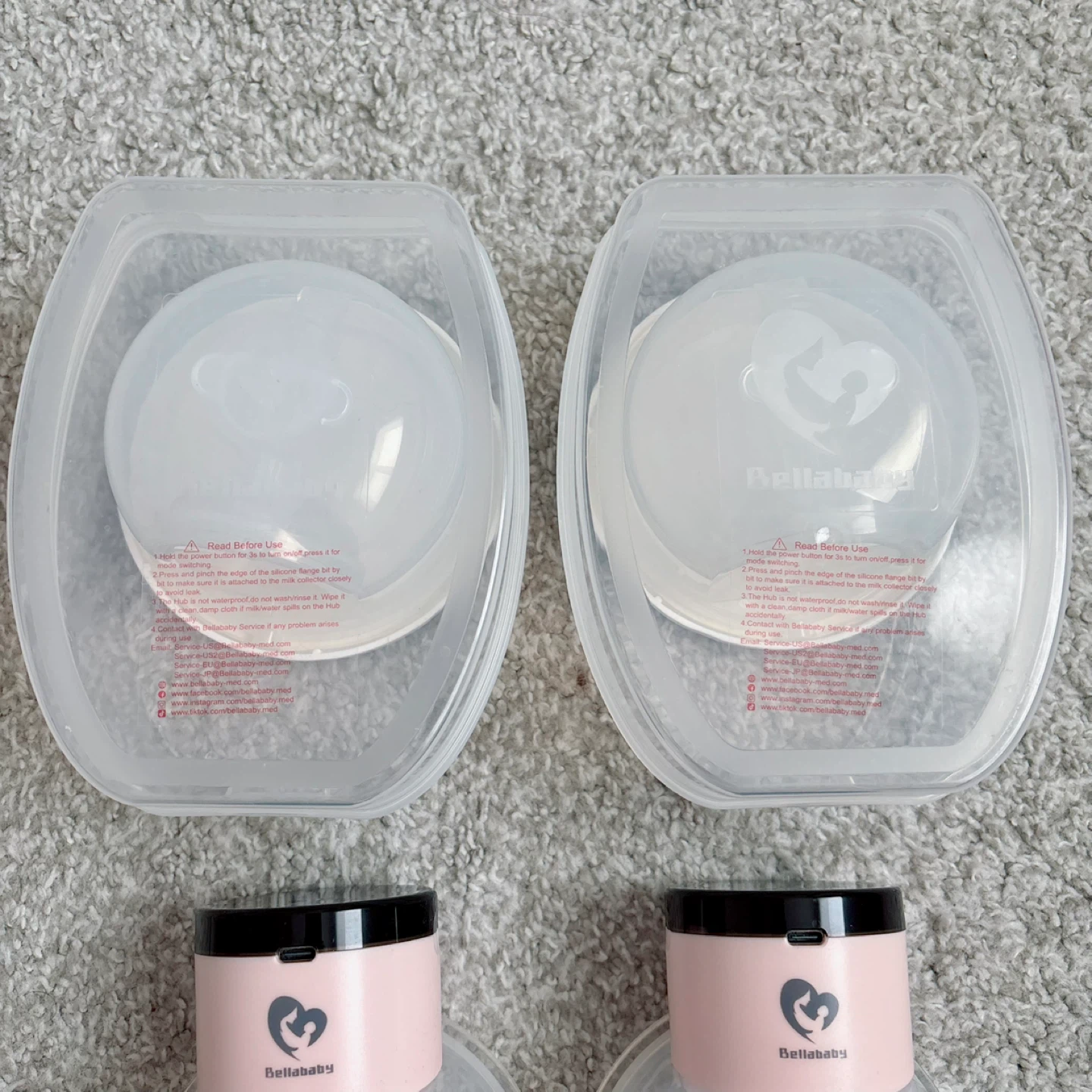 BellaBaby Wearable Double Breast Pump Set + baby bottles lots - photo 4