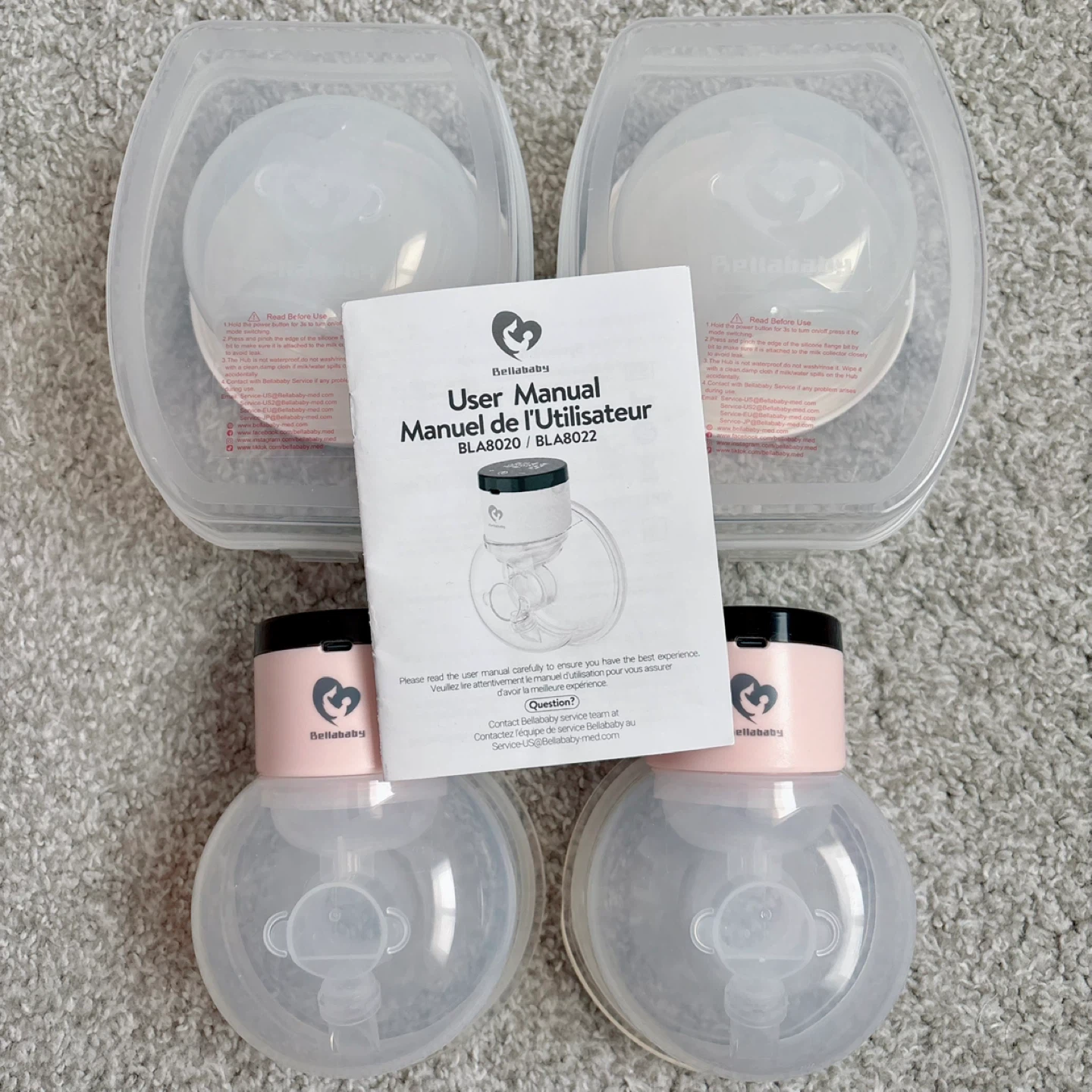 BellaBaby Wearable Double Breast Pump Set + baby bottles lots - photo 5