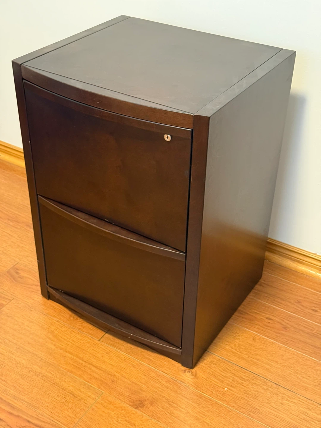 Dark Brown 2-Drawer Filing Cabinet - photo 2