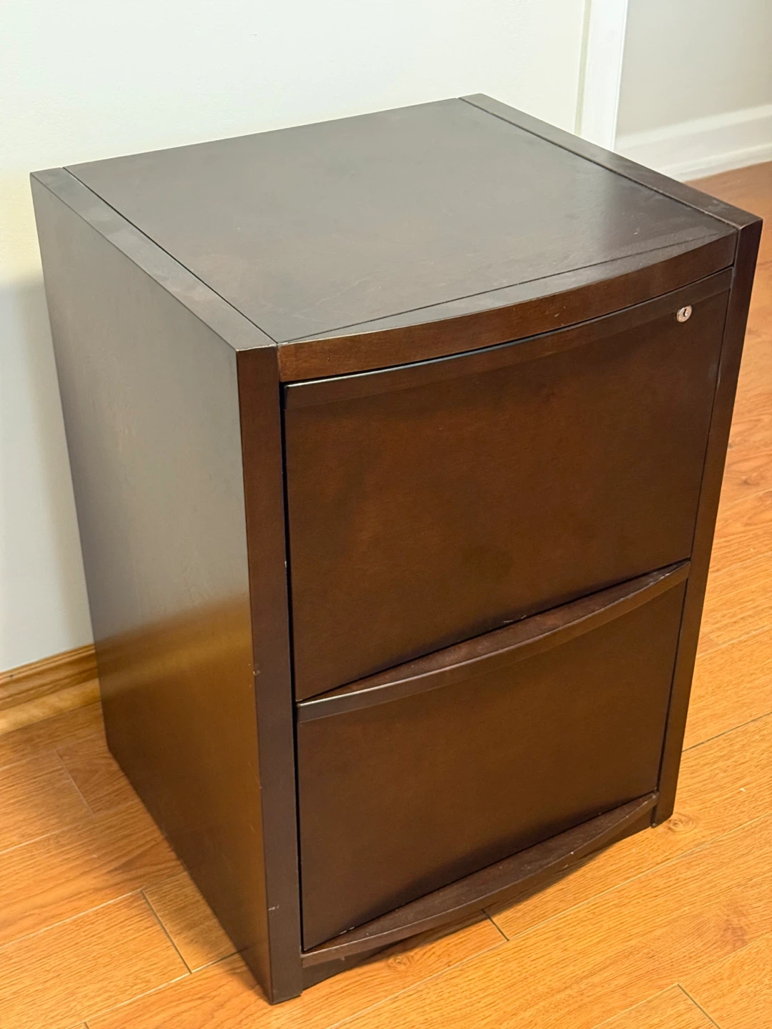 Dark Brown 2-Drawer Filing Cabinet - photo 3