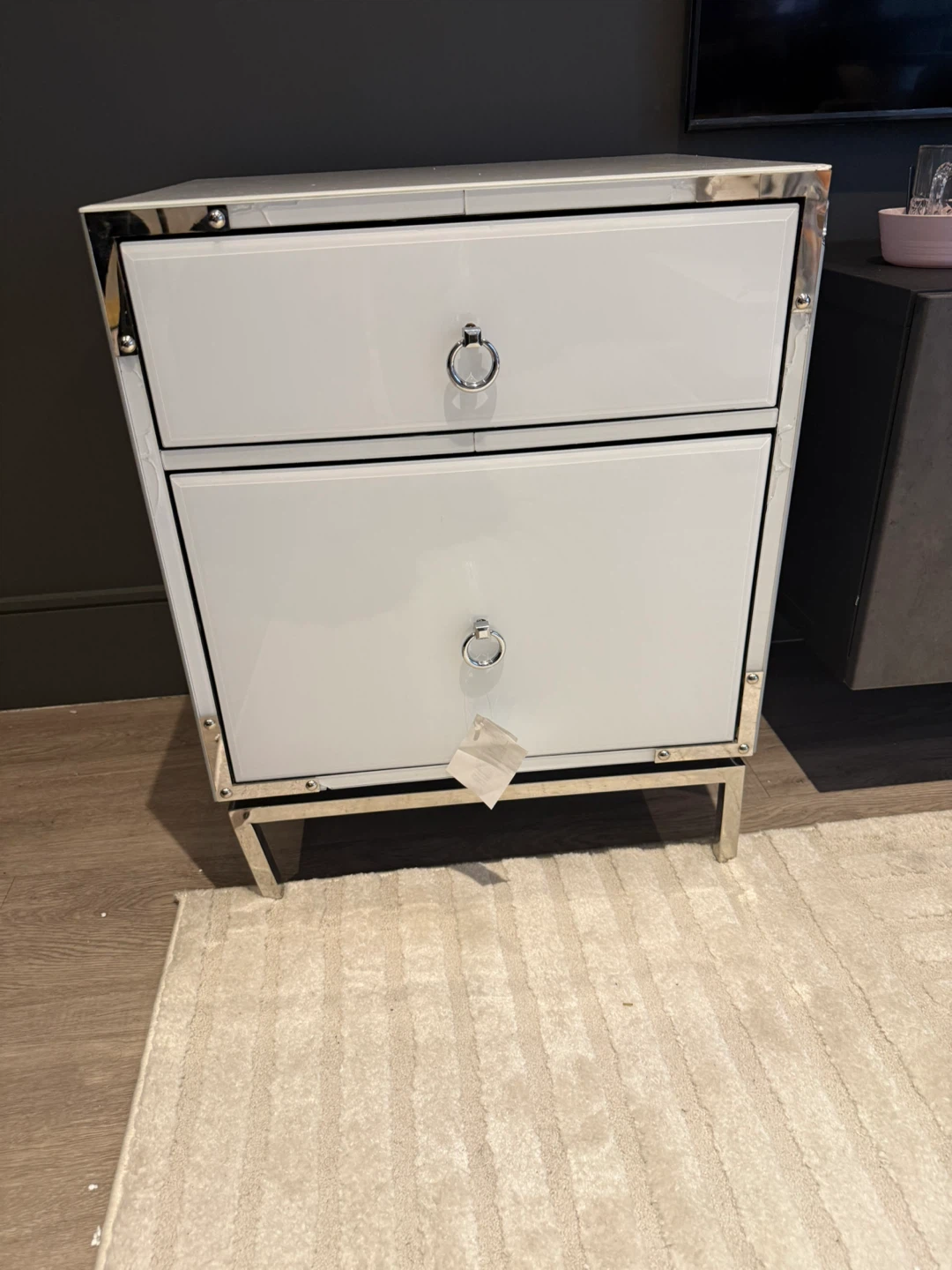 Brand New White 2-Drawer Nightstand
