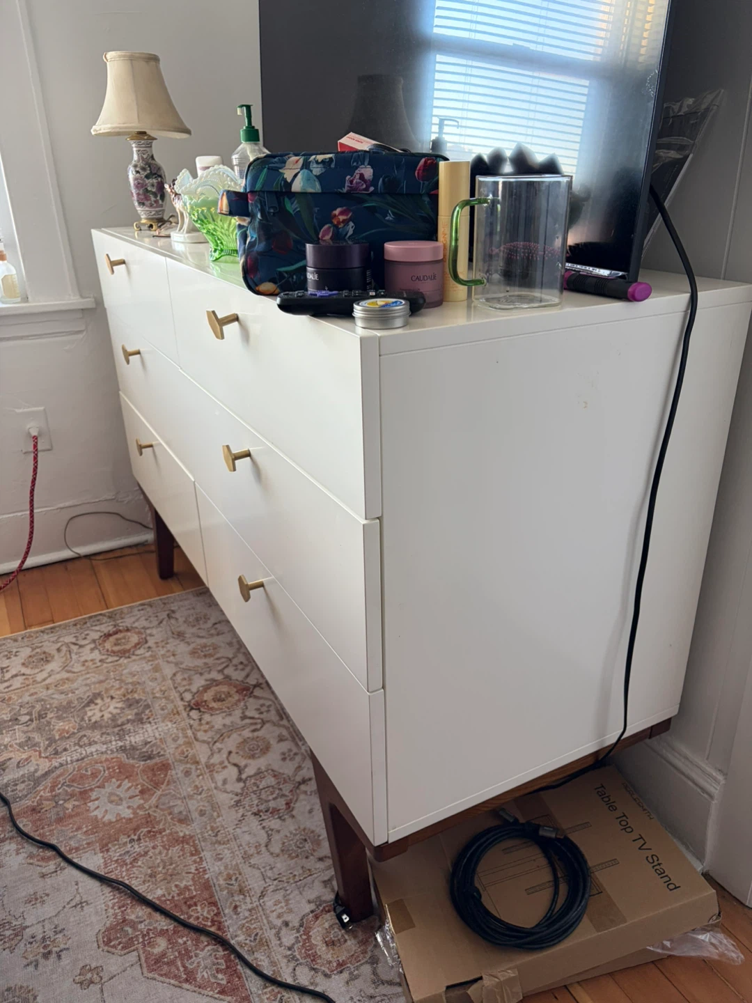 White 6-Drawer Dresser - photo 2