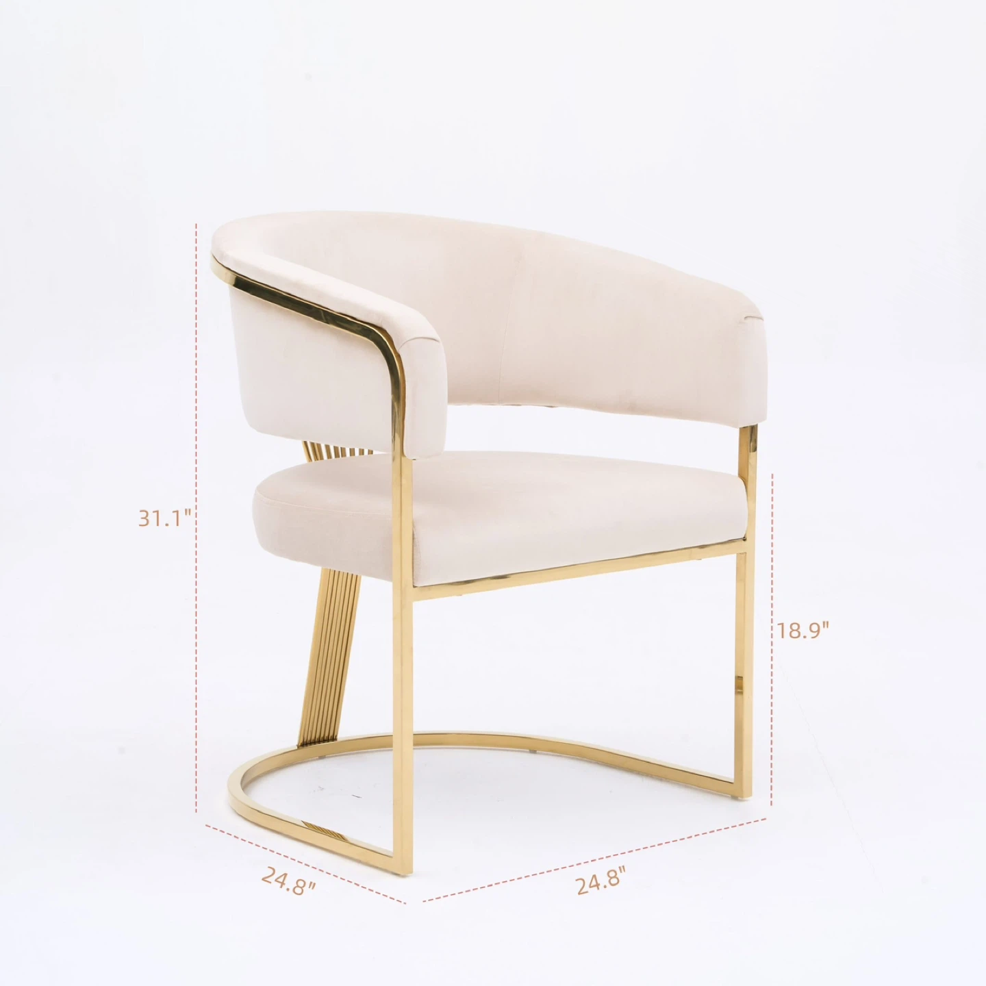 Black Velvet & Gold Accent Chair