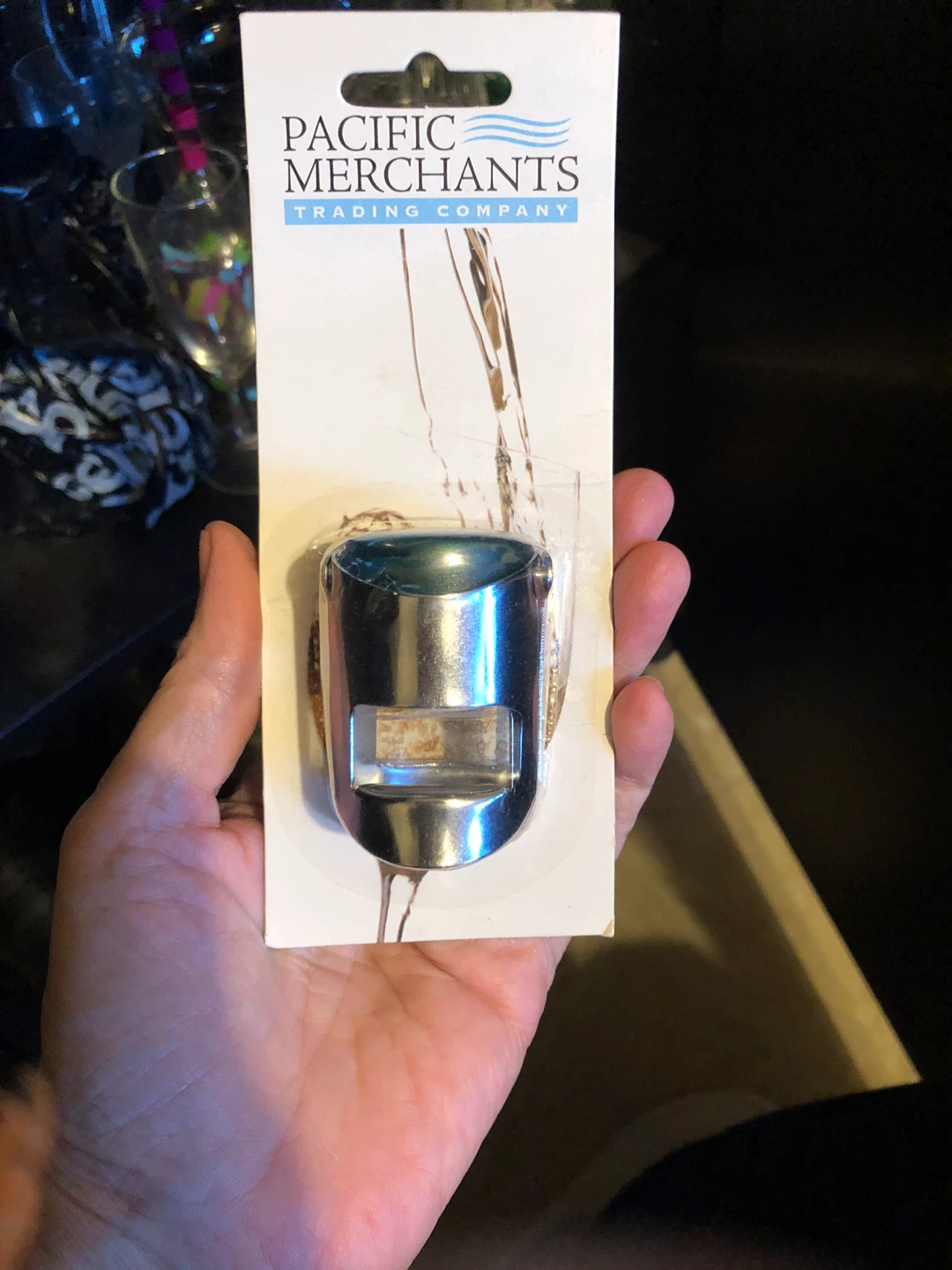 Pacific Merchants Champagne Stopper, Green, New