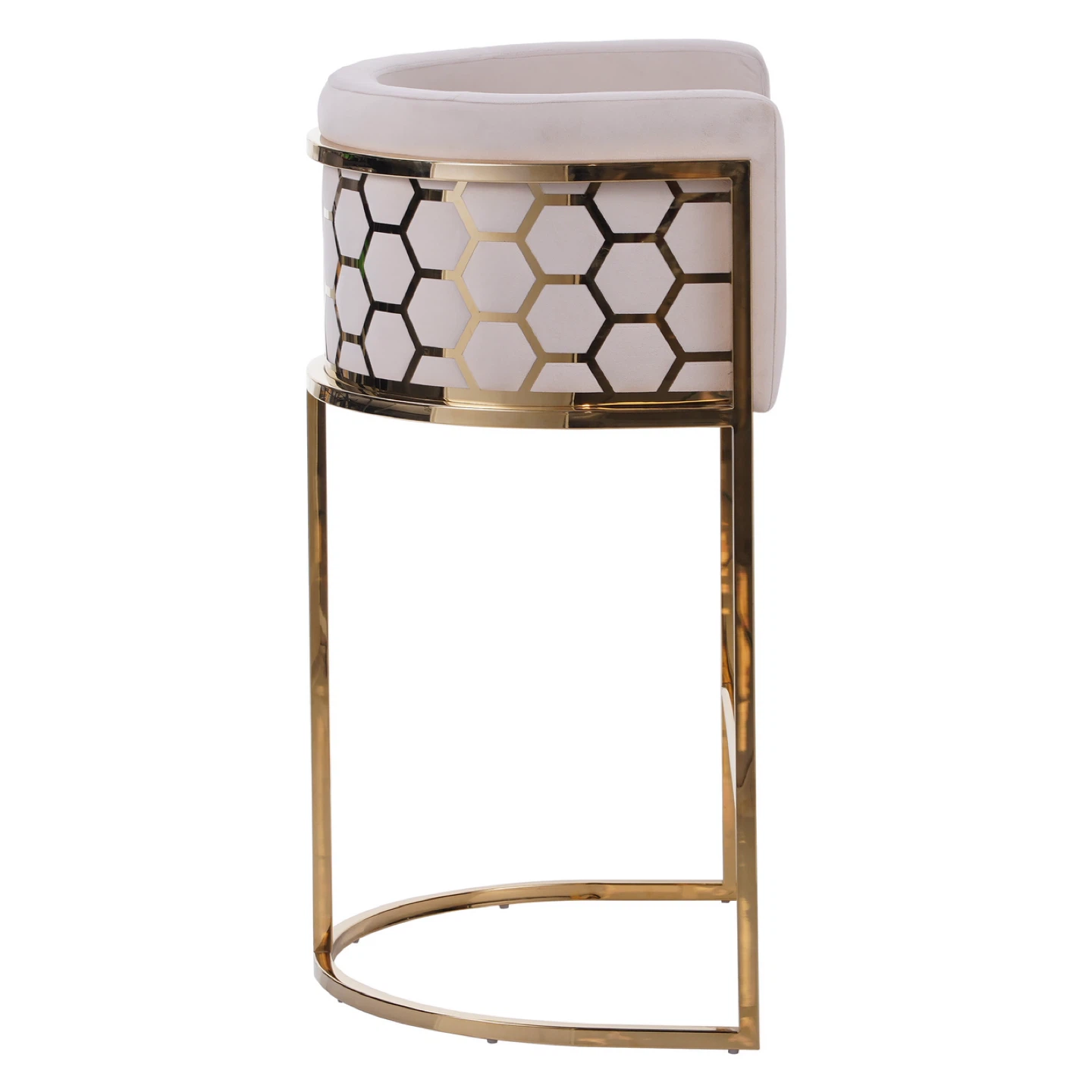 Gold & Cream Bar Stool