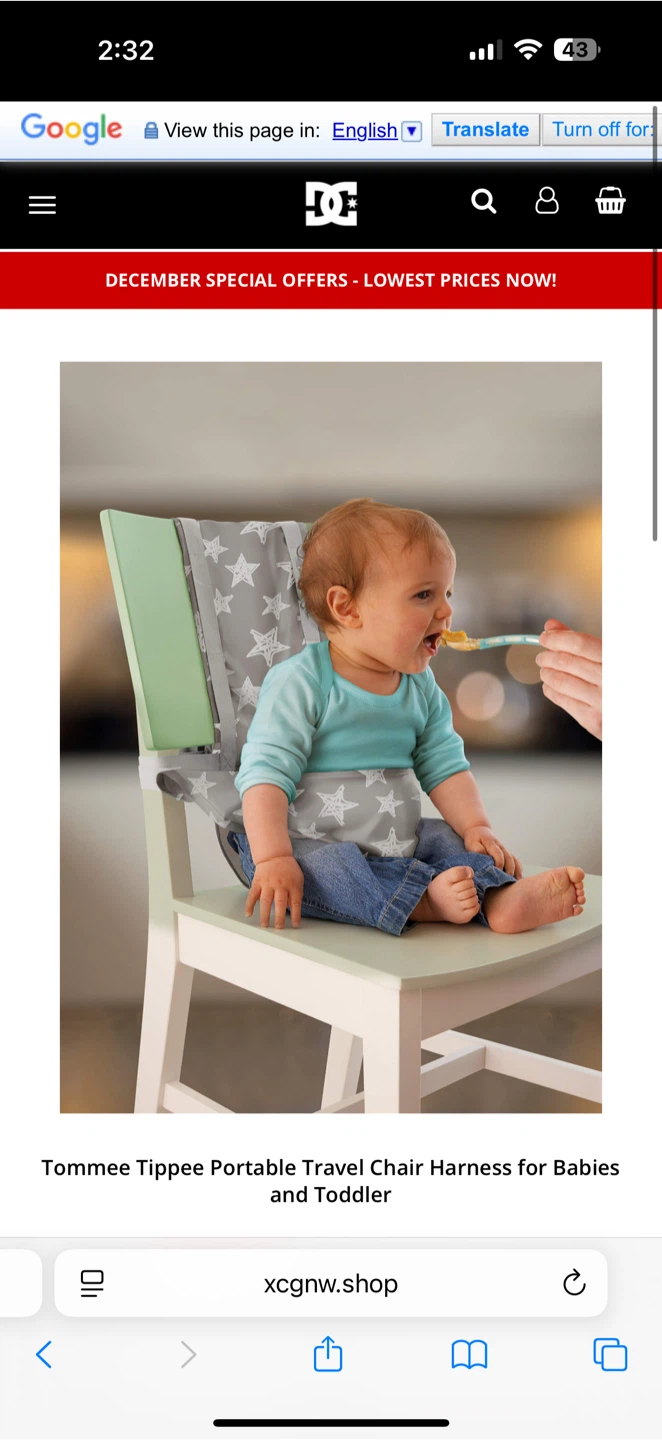 Tommee Tippee Portable Travel Chair Harness - photo 2