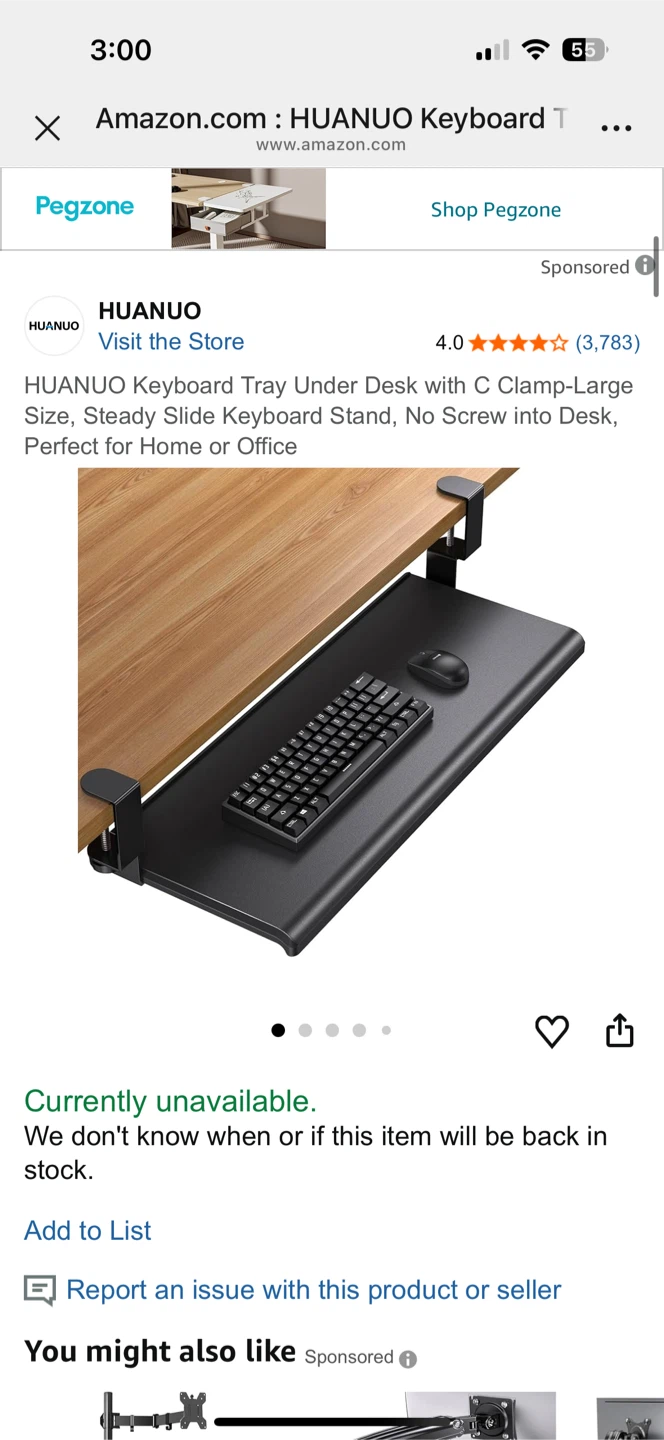 Keyboard Tray (Under Desk)