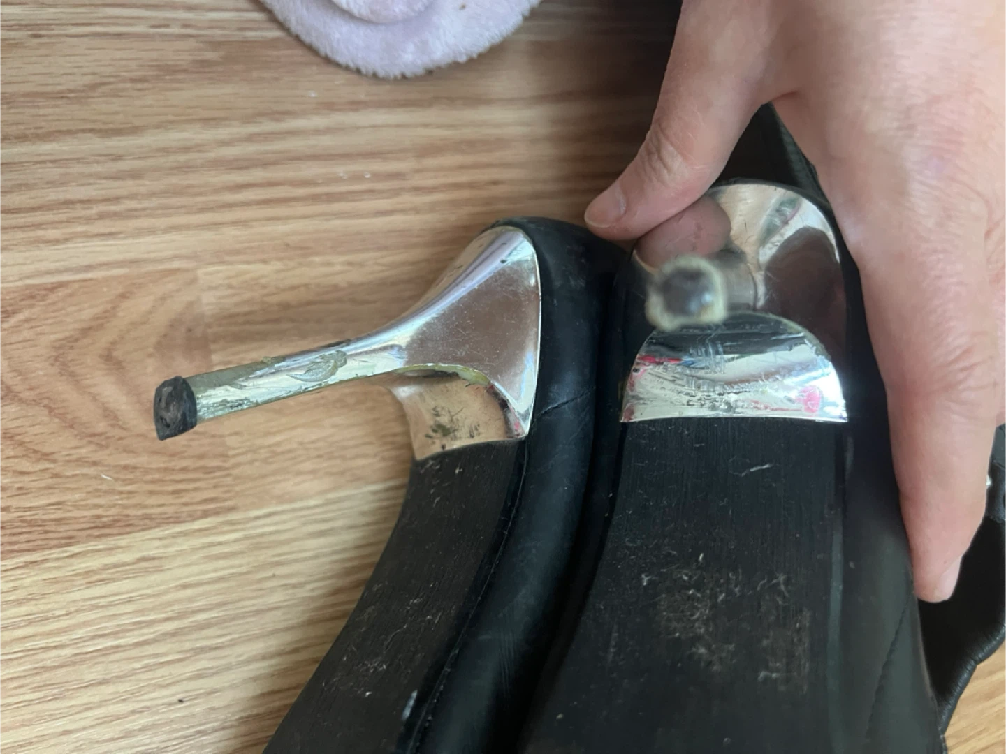 Black Leather Knee High Boots - photo 3