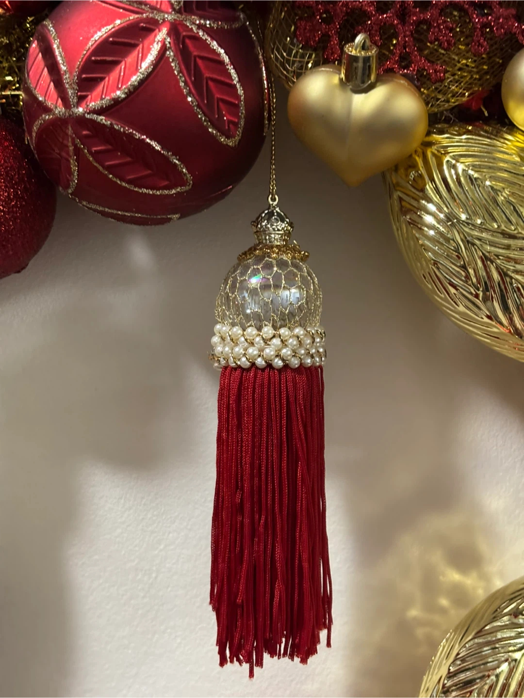 beautiful Red & Gold Christmas Wreath - photo 5