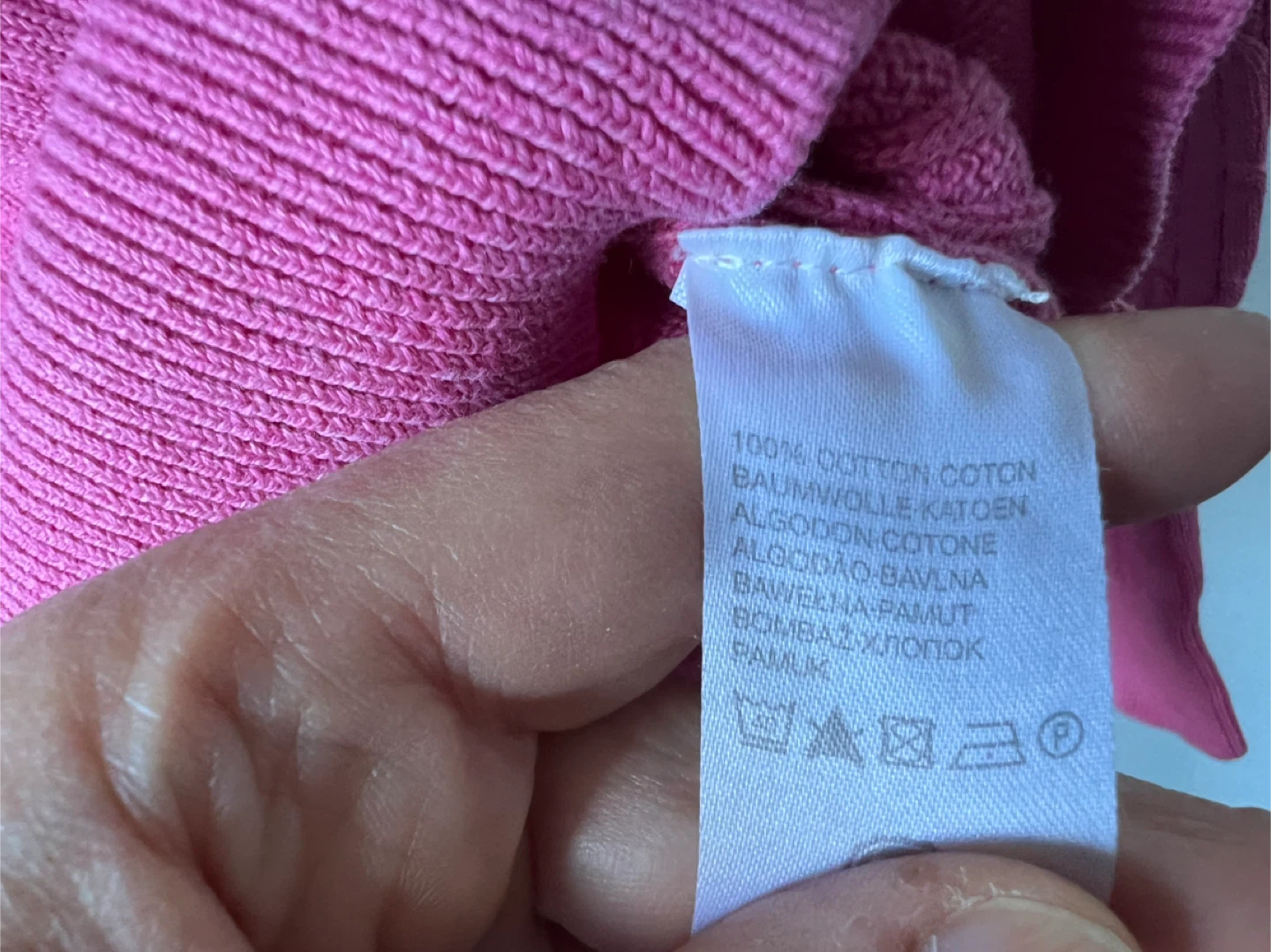 Pink Cotton V-Neck Sweater - photo 4