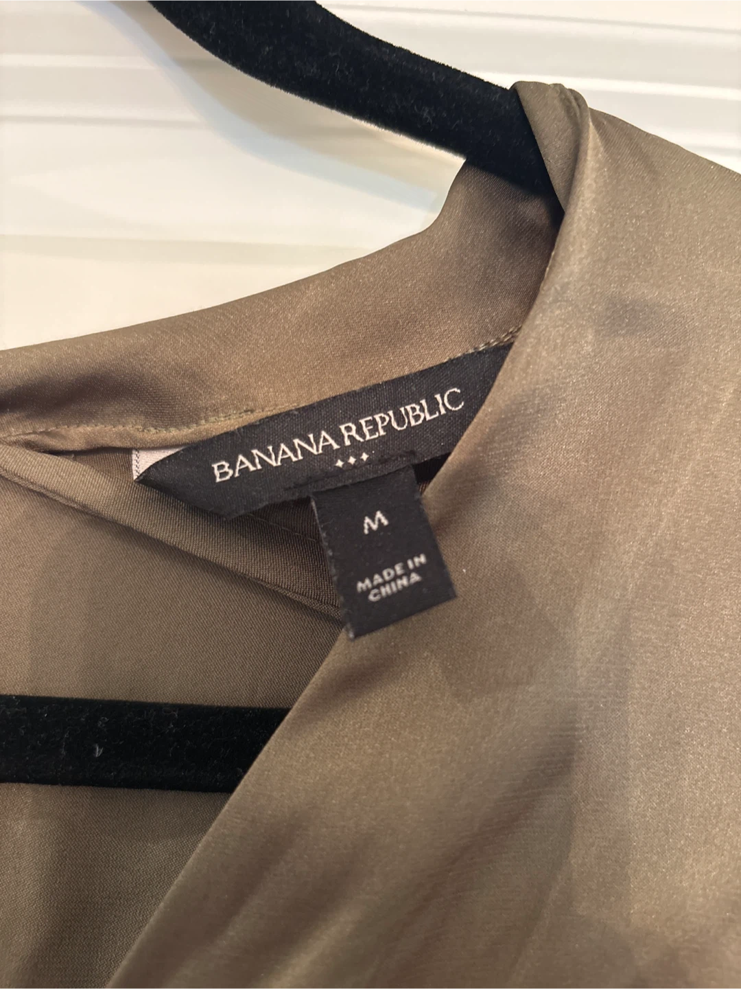 Banana Republic Olive Green Blouse - Size M - photo 2
