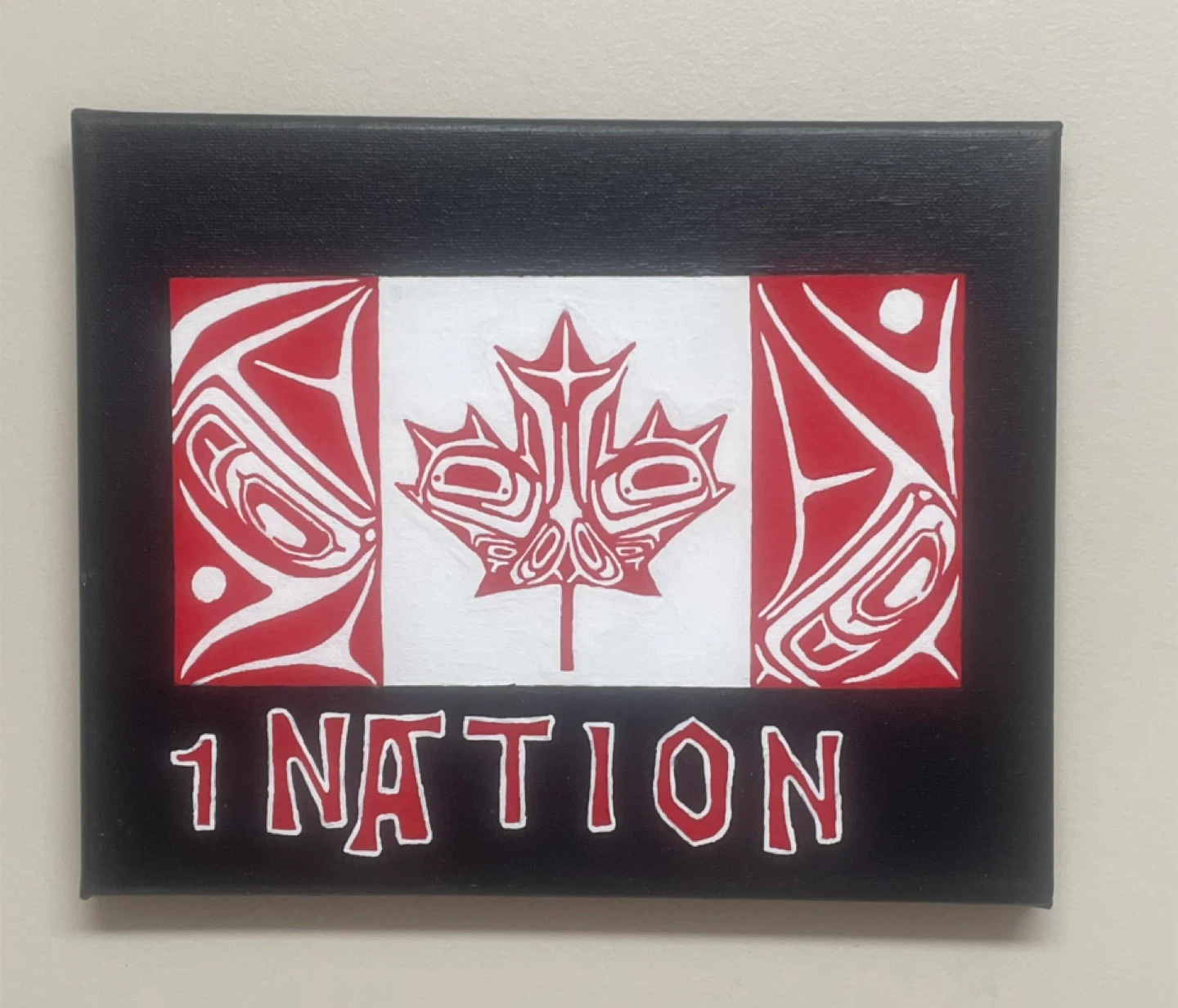 Canadian Flag Canvas Art - 1 Nation