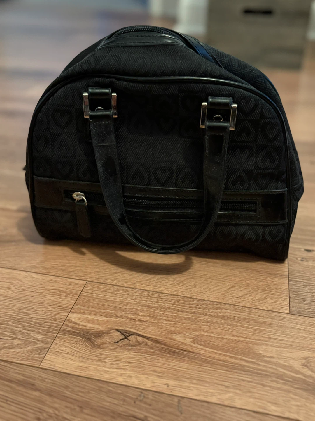 Black Patterned Handbag