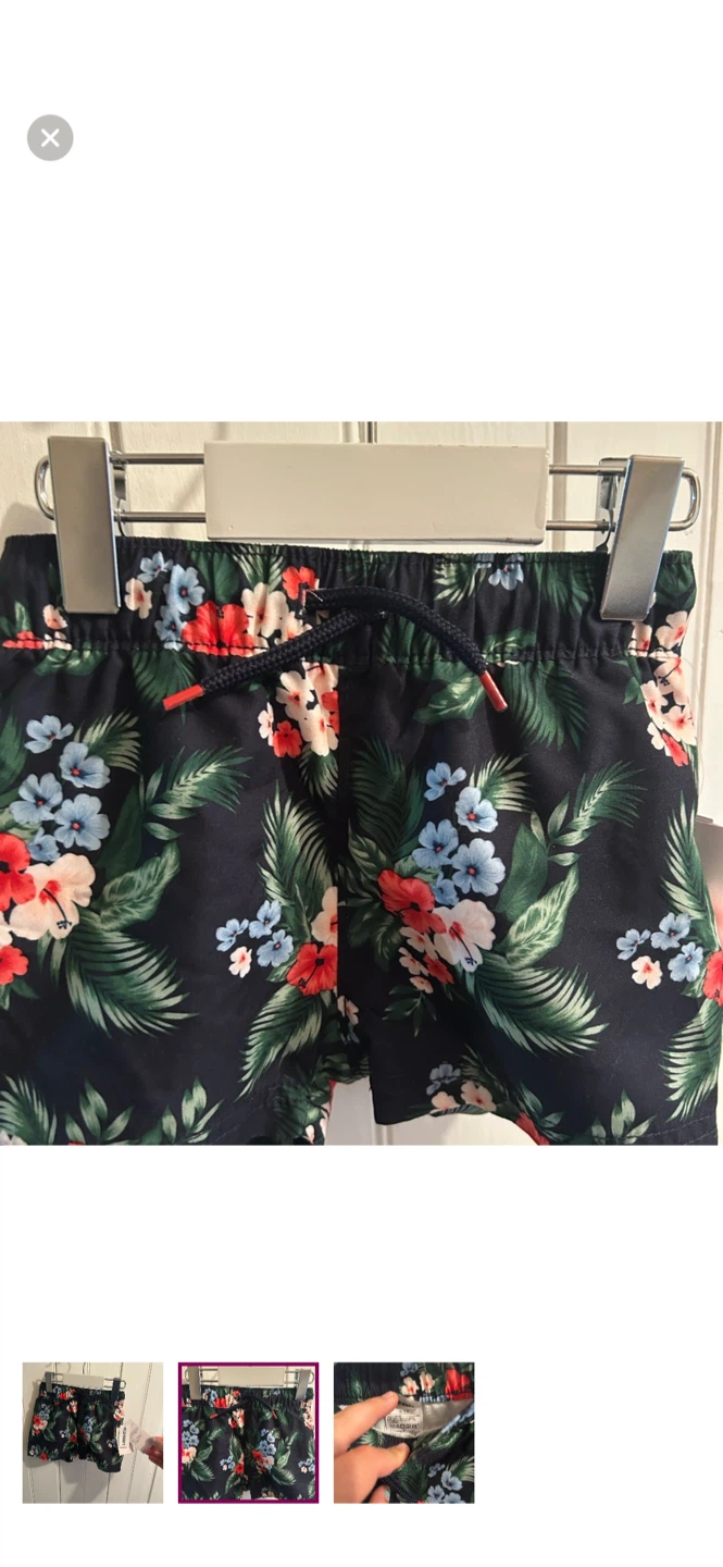 Old Navy Floral Swim Trunks - 12-18M - photo 2