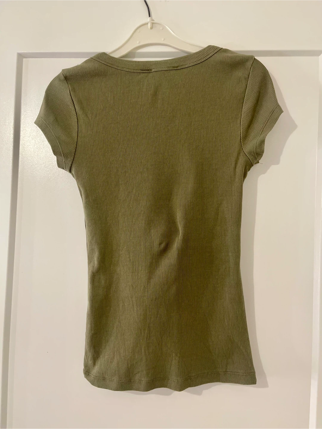 Olive green ribbed shirt - photo 2