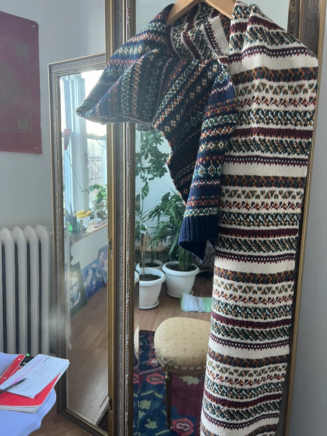 Striped Knit Scarf