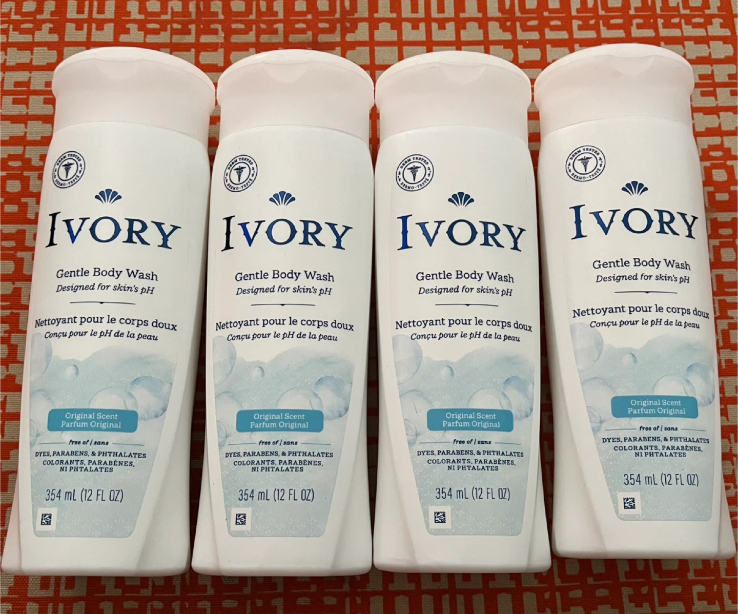 Ivory Gentle Body Wash (4 bottles)