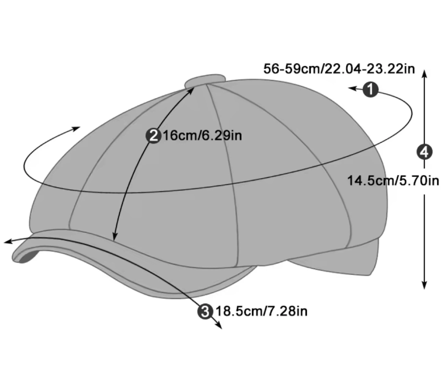Black Newsboy Cap - photo 2