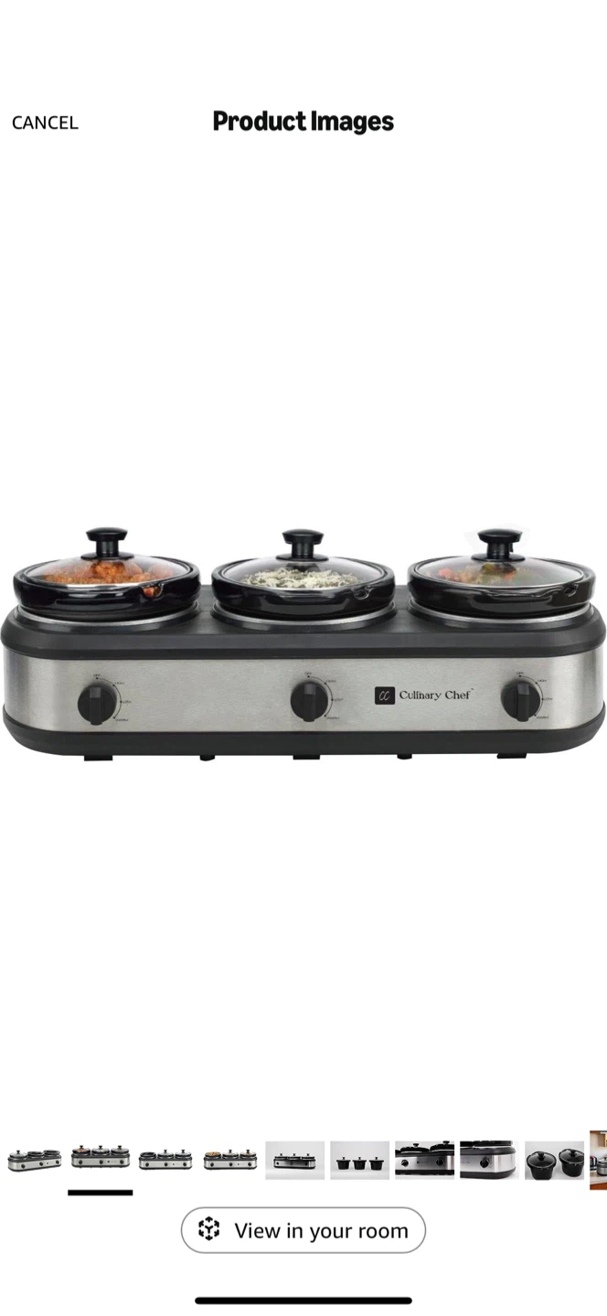 Culinary Chef Triple Slow Cooker