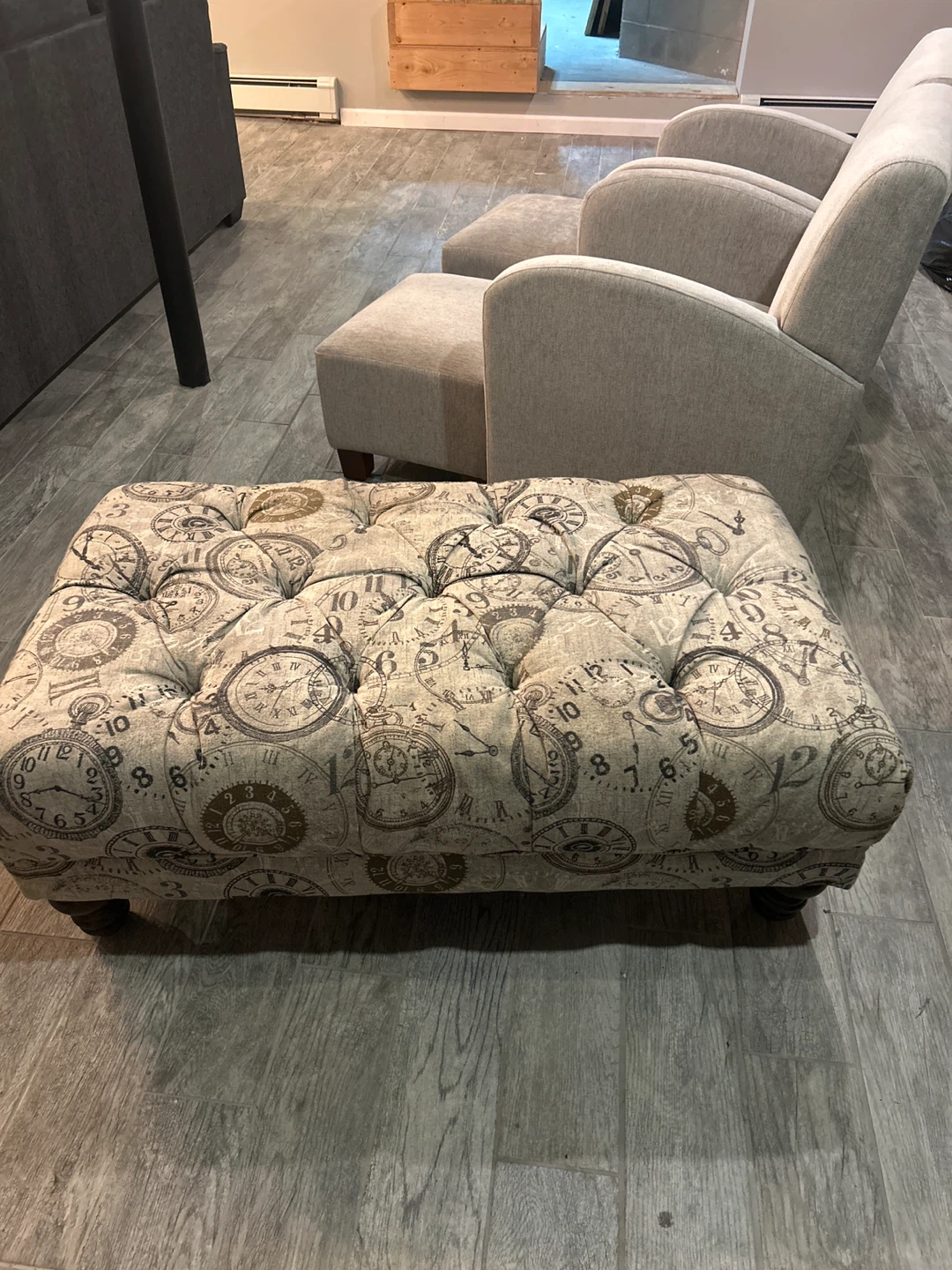 Patterned Ottoman Footstool - photo 2